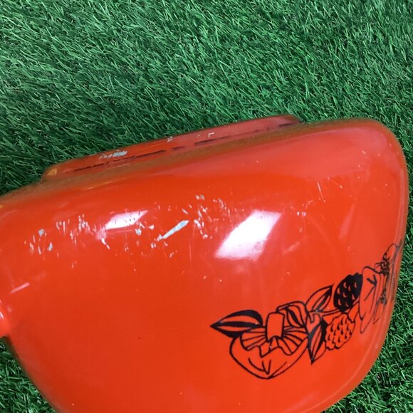 Vintage Mushroom Fondue Set Orange Green - Picture 15 of 16